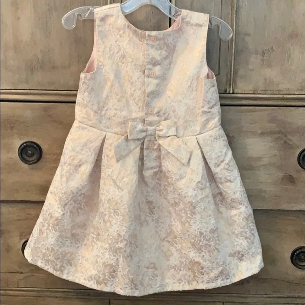 4/$20 Carters blush and gold dress